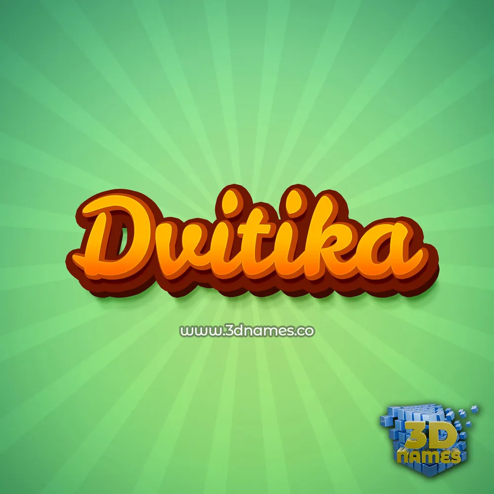 dvitika in Green Rays style - 3D name wallpaper