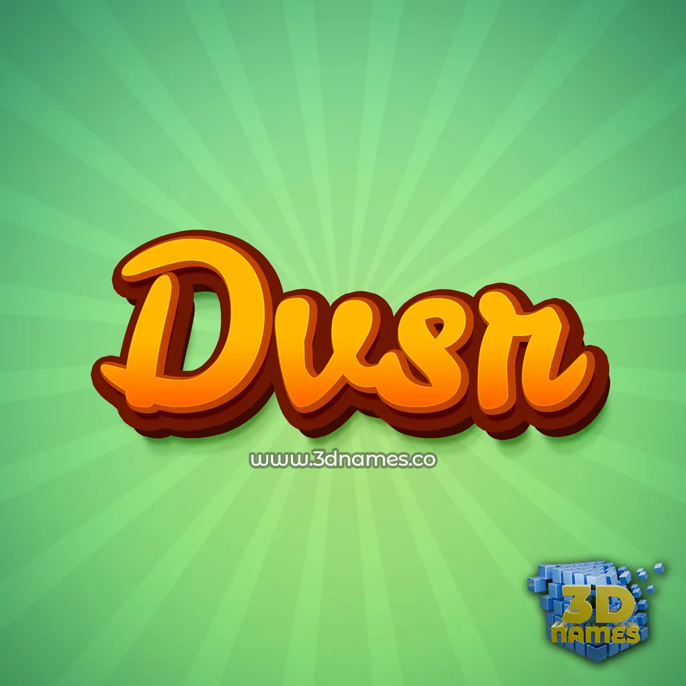 dvsr in Green Rays style - 3D name wallpaper