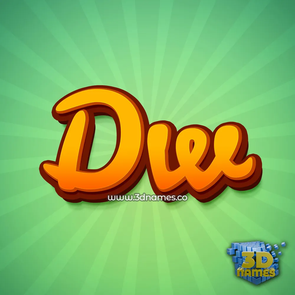 dw in Green Rays style - 3D name wallpaper