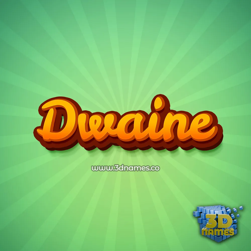 dwaine in Green Rays style - 3D name wallpaper