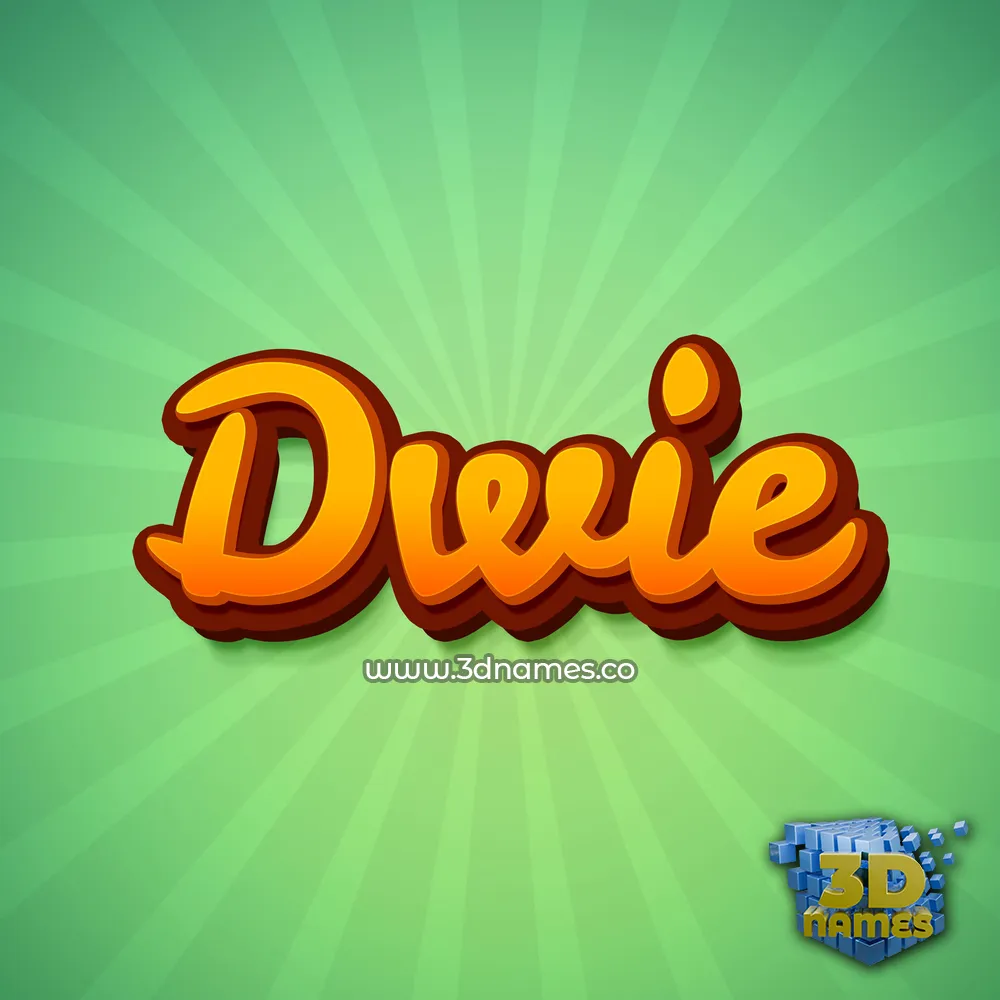 dwie in Green Rays style - 3D name wallpaper