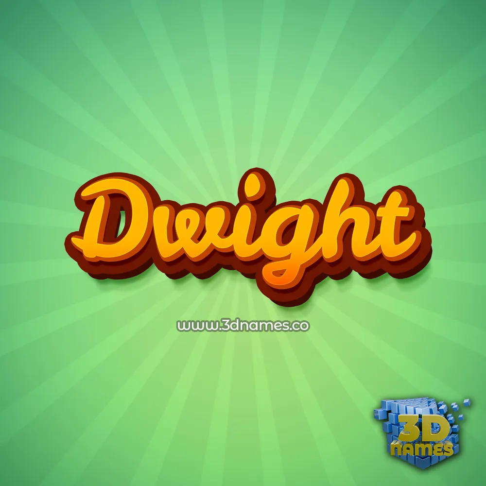 dwight in Green Rays style - 3D name wallpaper