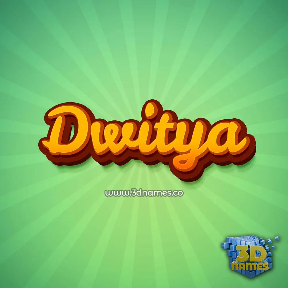 dwitya in Green Rays style - 3D name wallpaper
