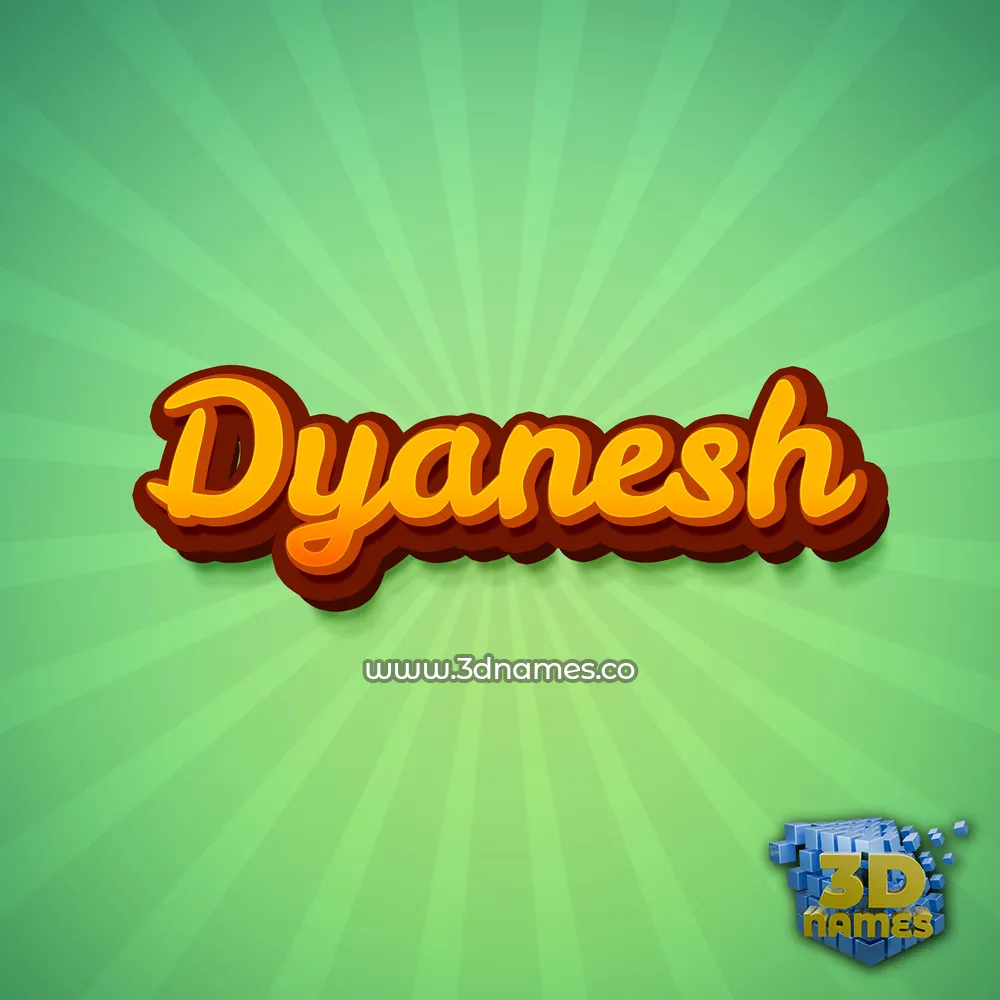 dyanesh in Green Rays style - 3D name wallpaper