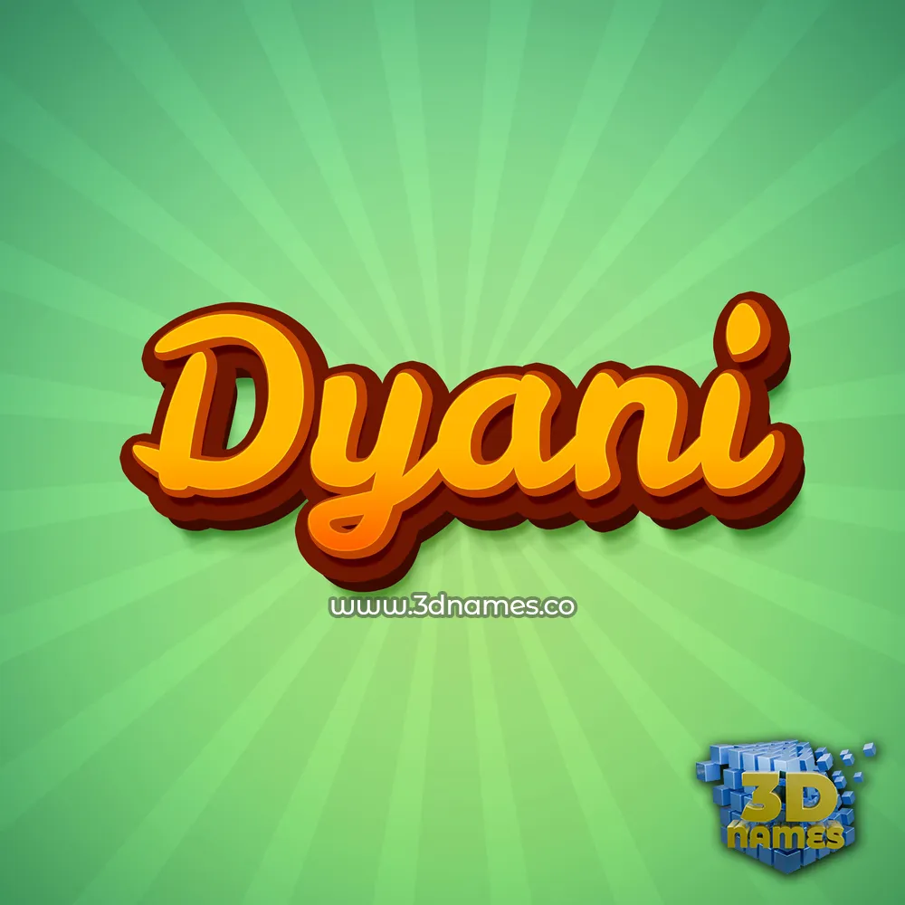 dyani in Green Rays style - 3D name wallpaper