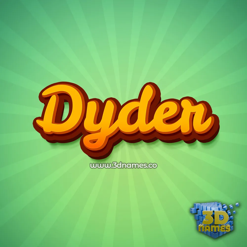 dyder in Green Rays style - 3D name wallpaper