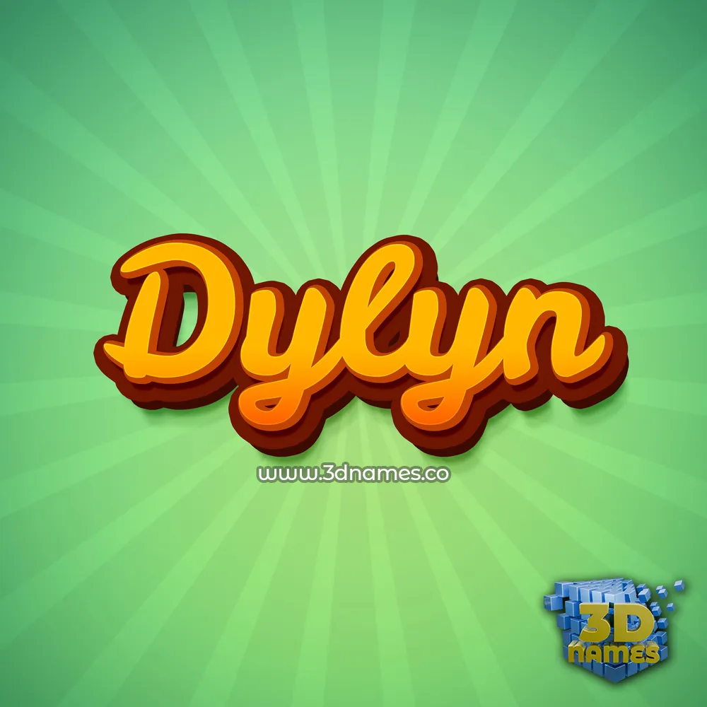 dylyn in Green Rays style - 3D name wallpaper