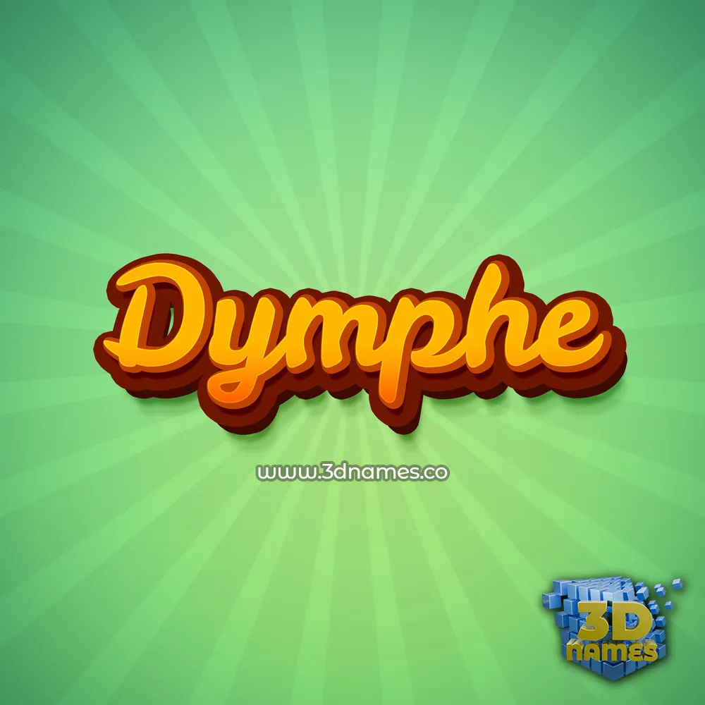 dymphe in Green Rays style - 3D name wallpaper