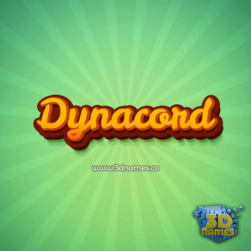 dynacord in Green Rays style - 3D name wallpaper