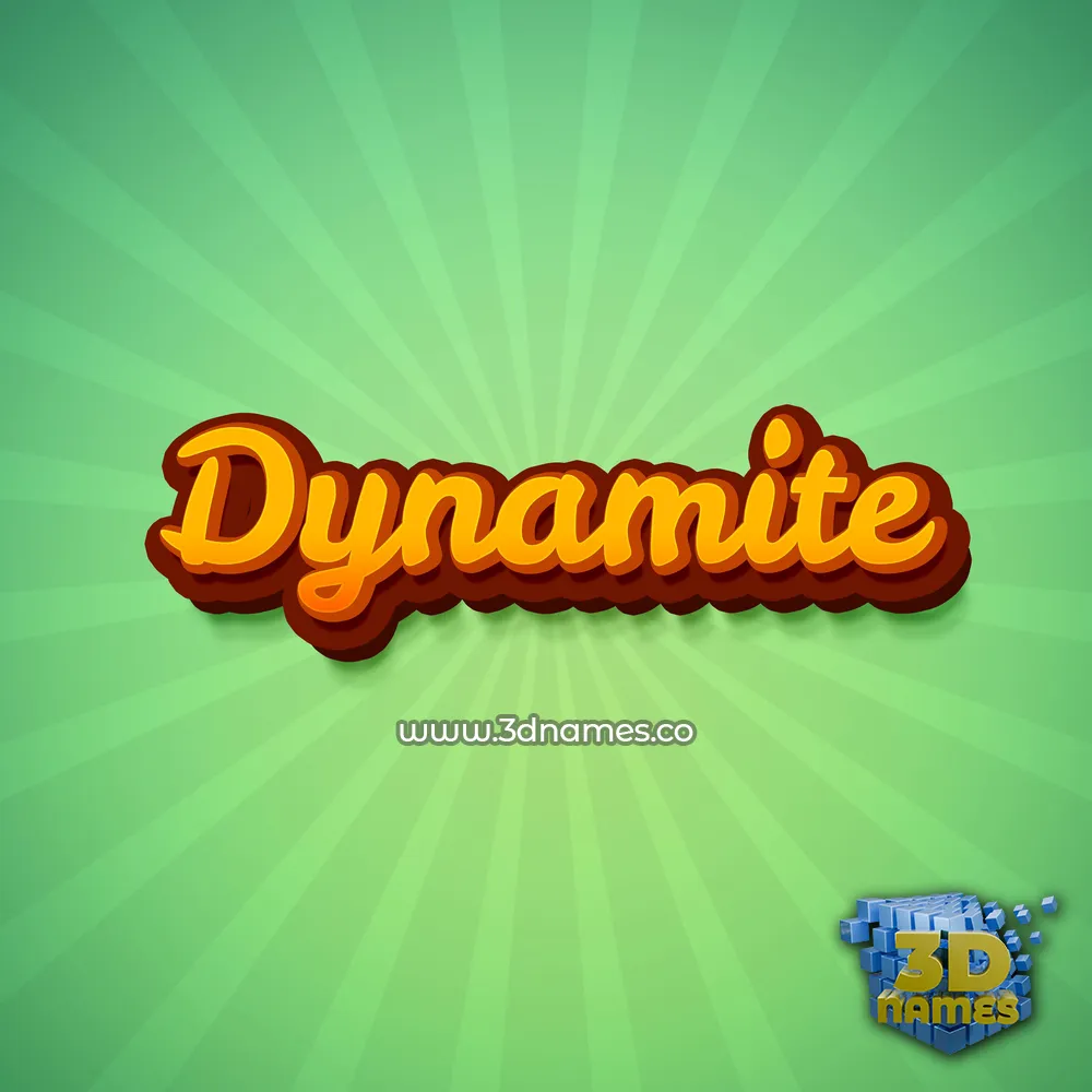 dynamite in Green Rays style - 3D name wallpaper