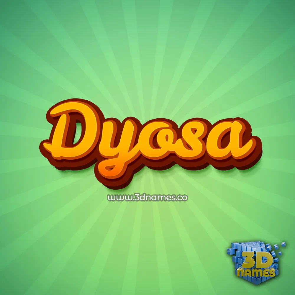 dyosa in Green Rays style - 3D name wallpaper