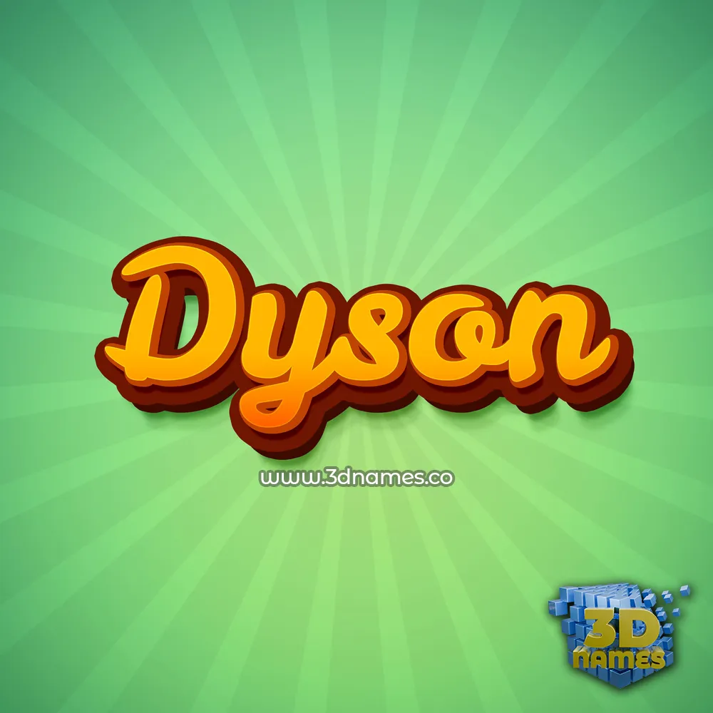 dyson in Green Rays style - 3D name wallpaper