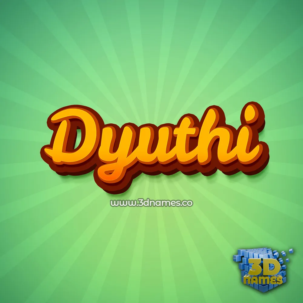 dyuthi in Green Rays style - 3D name wallpaper