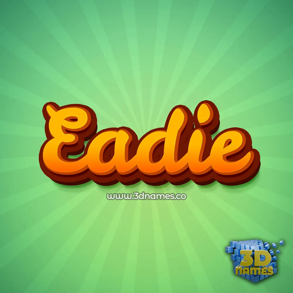 eadie in Green Rays style - 3D name wallpaper