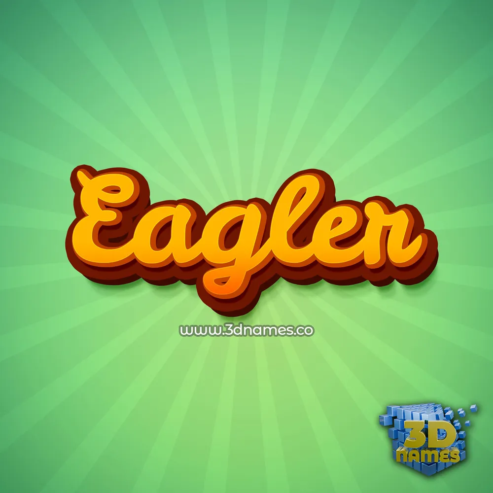 eagler in Green Rays style - 3D name wallpaper