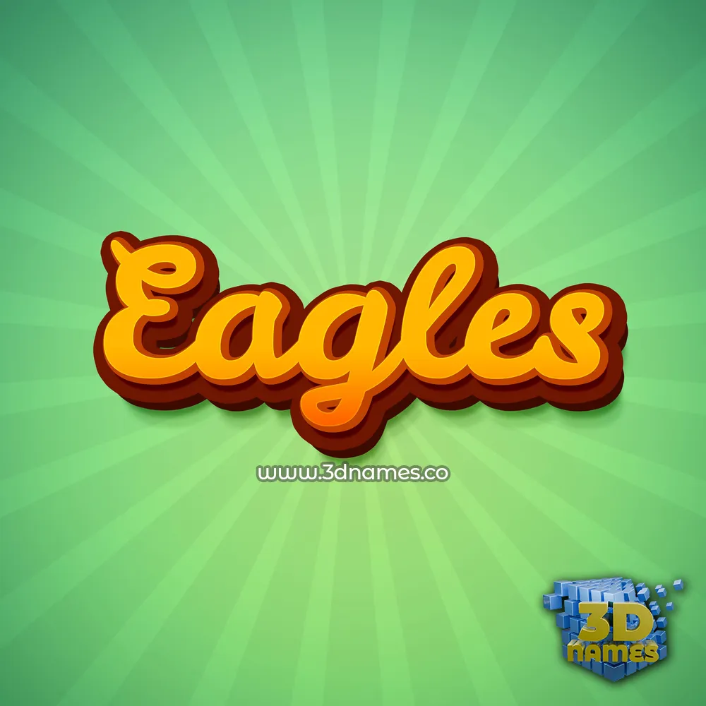 eagles in Green Rays style - 3D name wallpaper