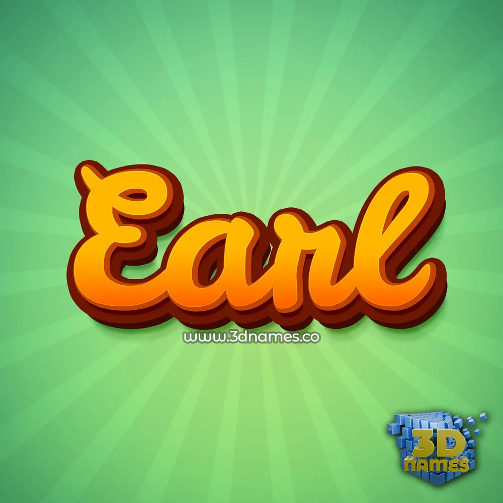 earl in Green Rays style - 3D name wallpaper