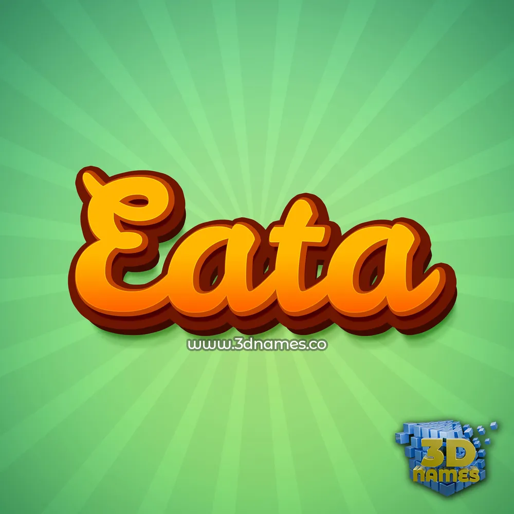 eata in Green Rays style - 3D name wallpaper