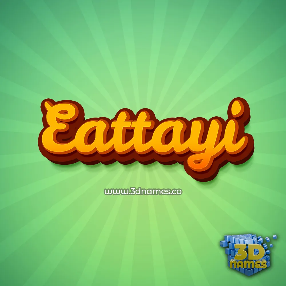 eattayi in Green Rays style - 3D name wallpaper