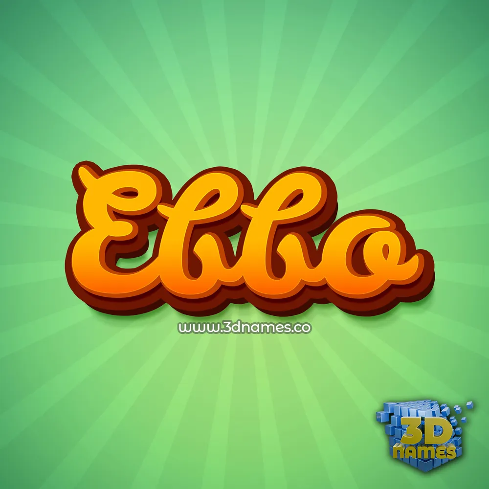 ebbo in Green Rays style - 3D name wallpaper
