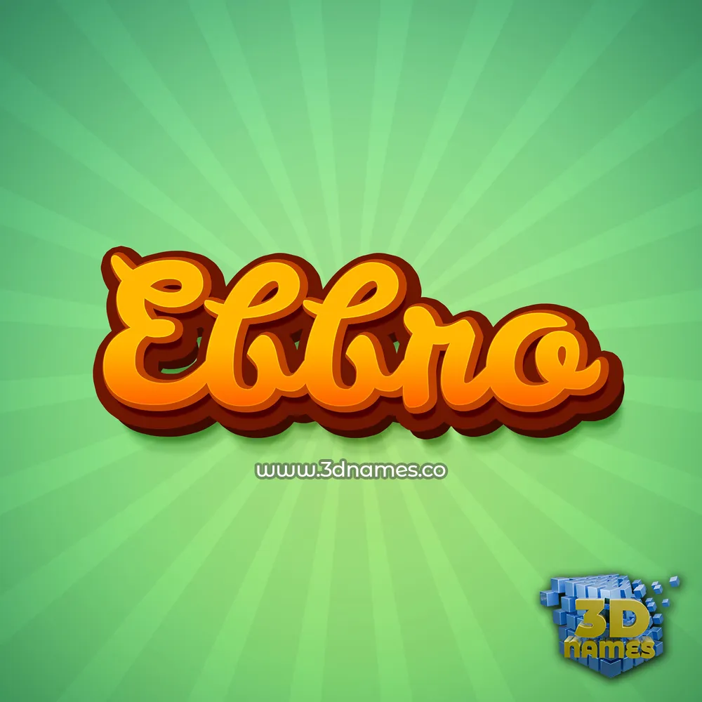 ebbro in Green Rays style - 3D name wallpaper