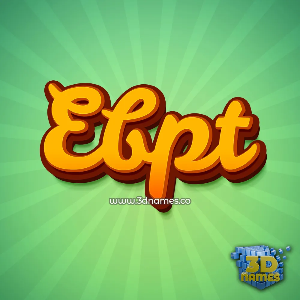 ebpt in Green Rays style - 3D name wallpaper