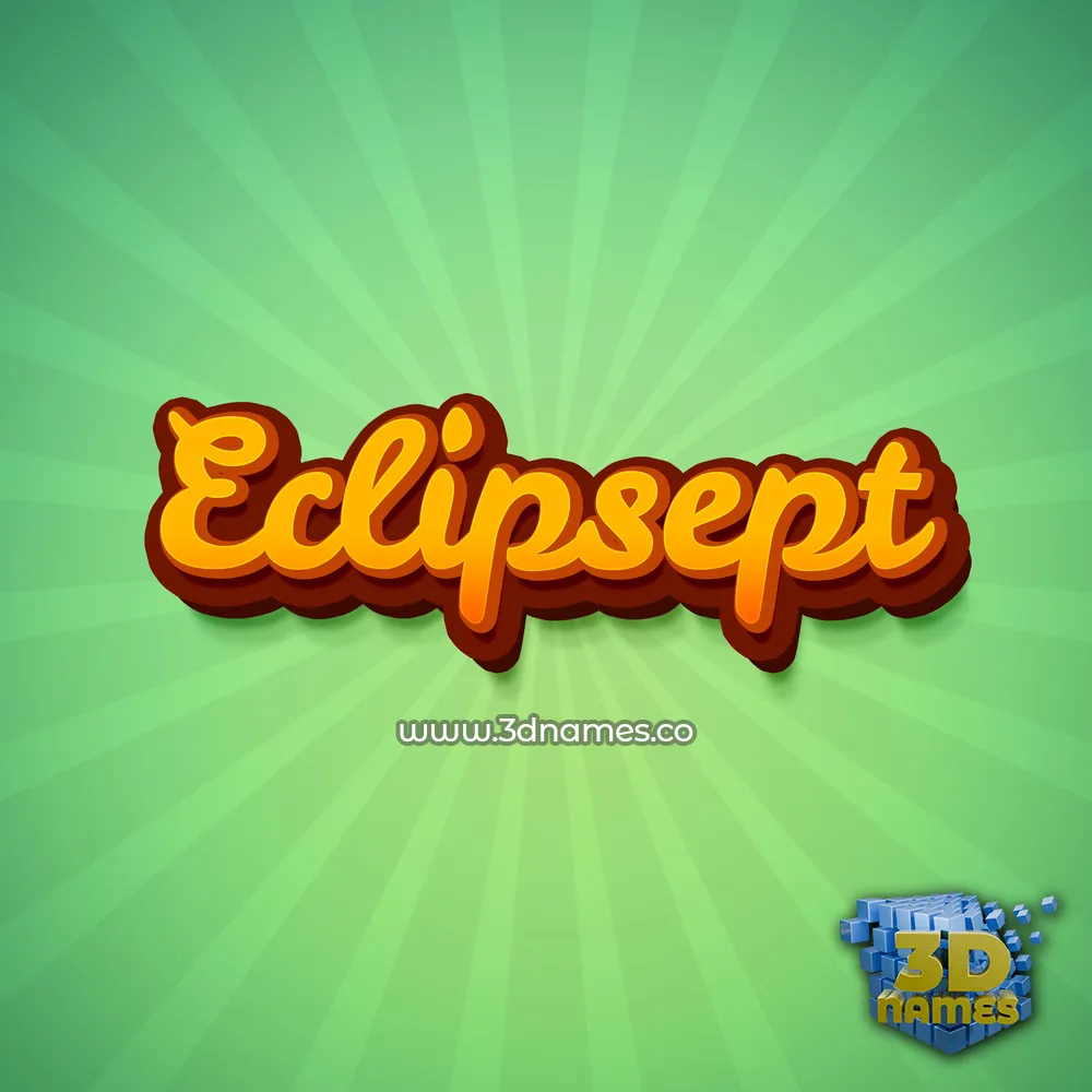 eclipsept in Green Rays style - 3D name wallpaper