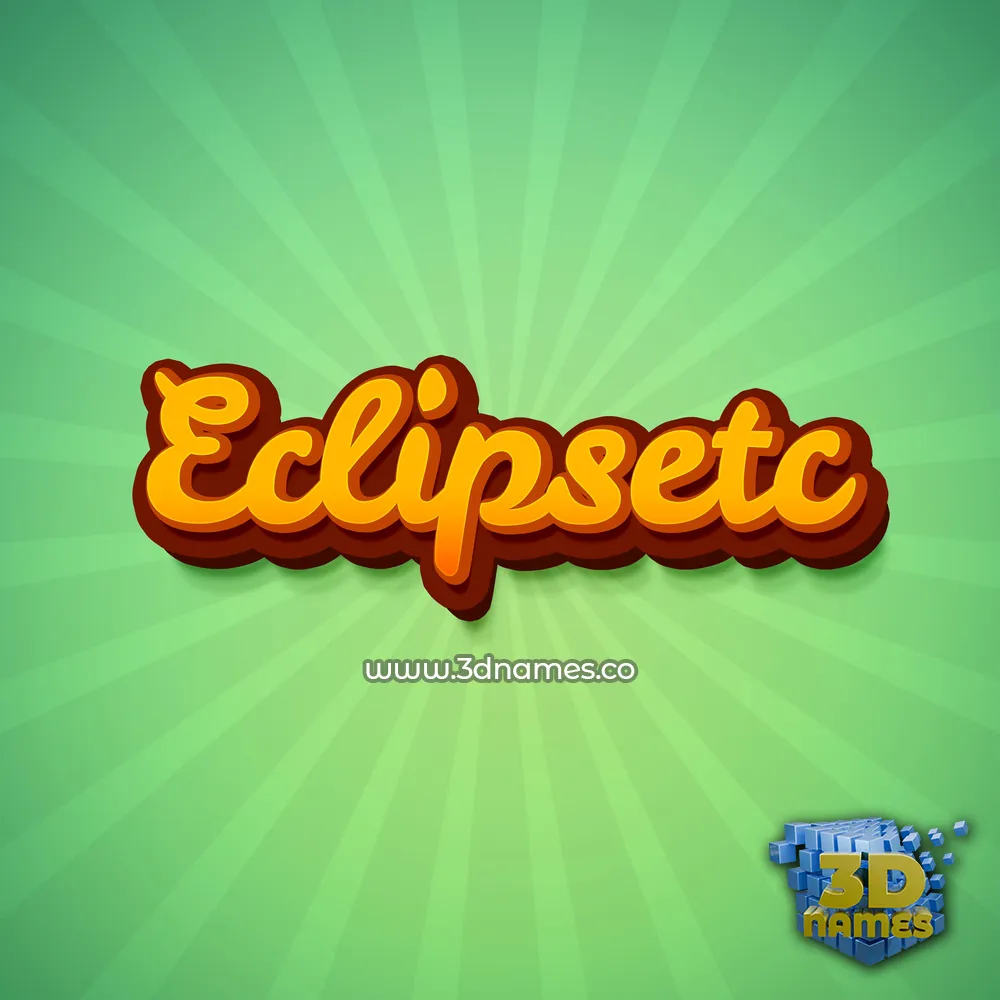 eclipsetc in Green Rays style - 3D name wallpaper