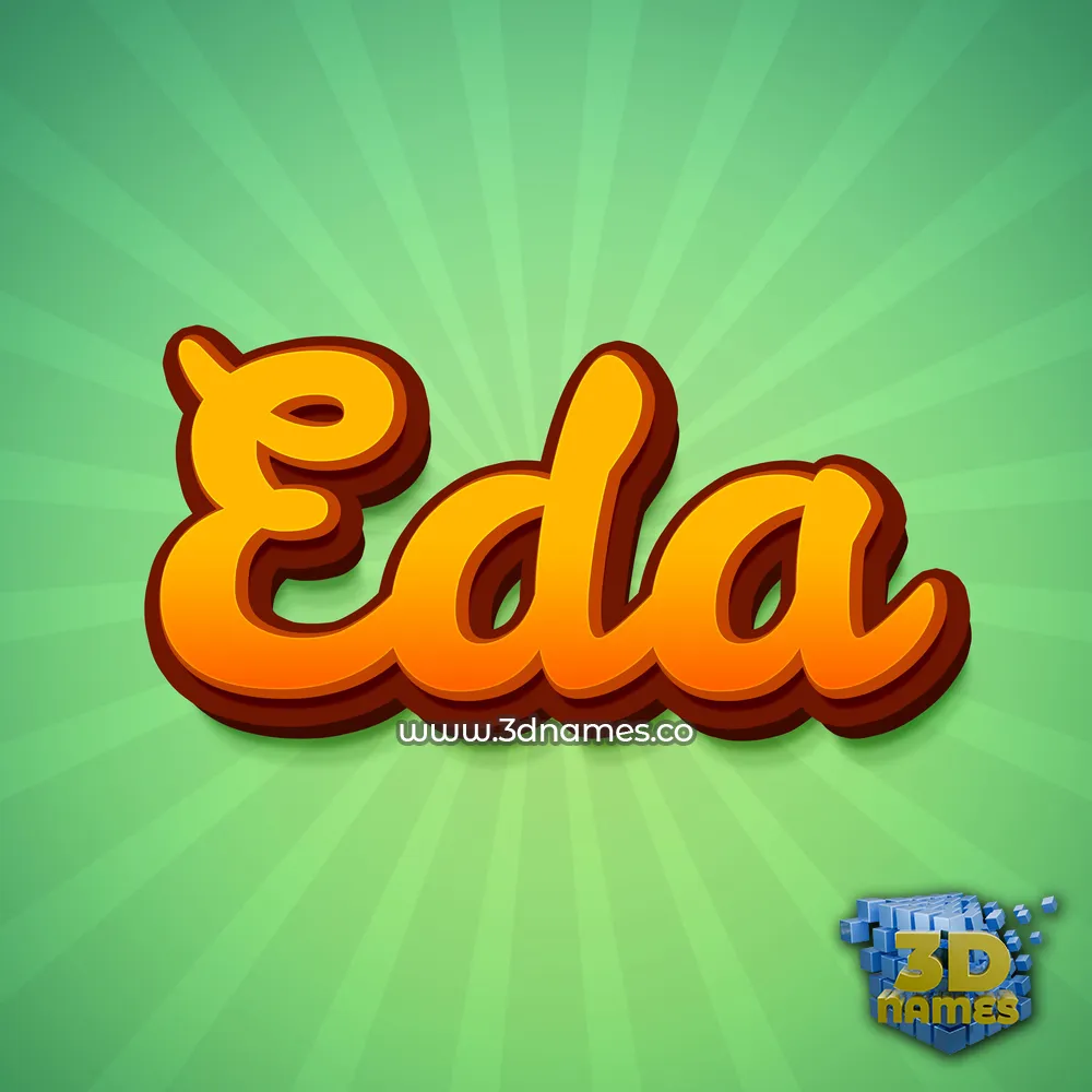 eda in Green Rays style - 3D name wallpaper