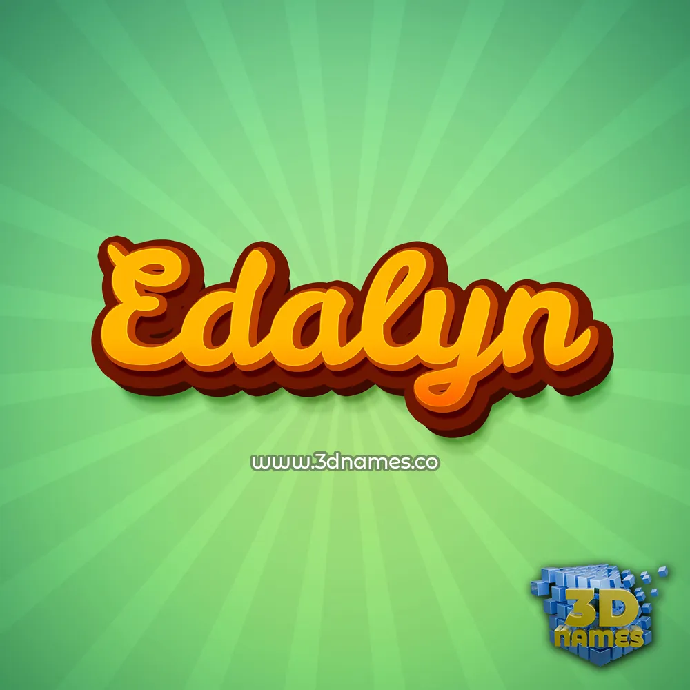 edalyn in Green Rays style - 3D name wallpaper