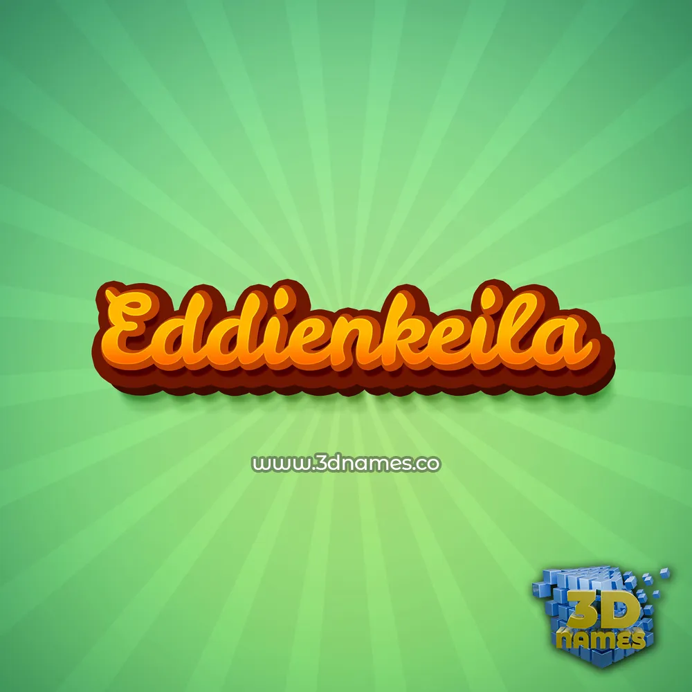 eddienkeila in Green Rays style - 3D name wallpaper