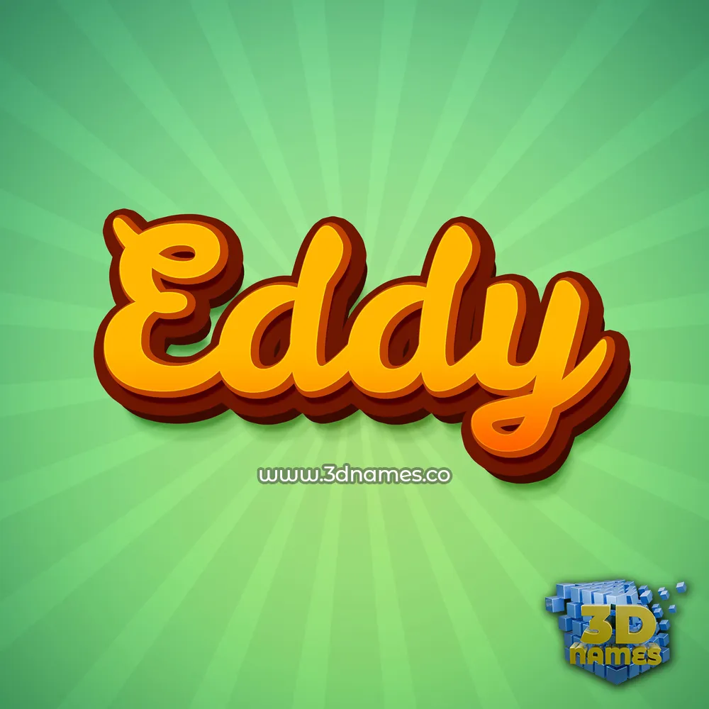 eddy in Green Rays style - 3D name wallpaper