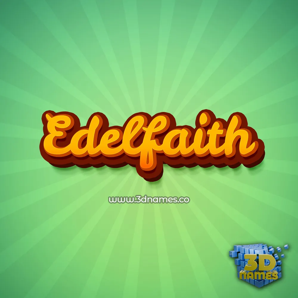 edelfaith in Green Rays style - 3D name wallpaper