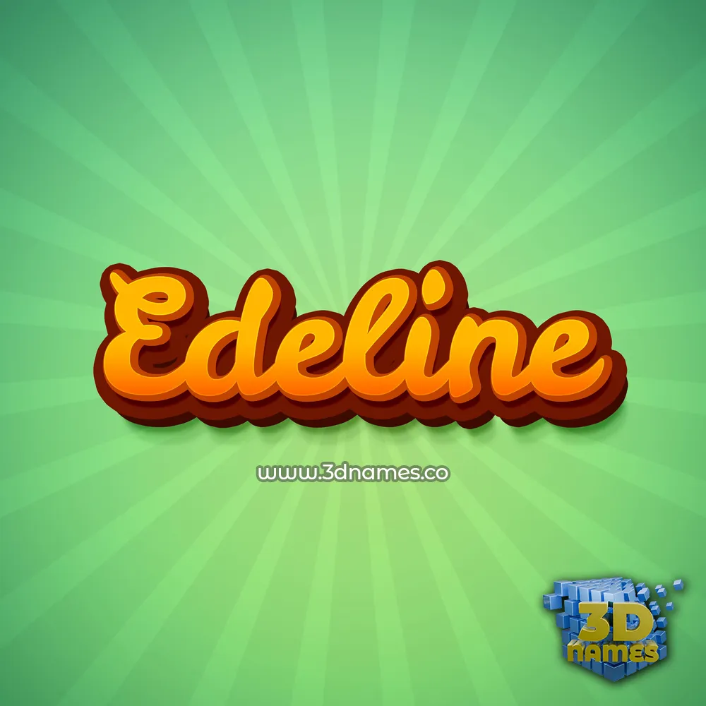 edeline in Green Rays style - 3D name wallpaper