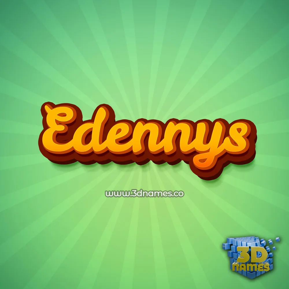 edennys in Green Rays style - 3D name wallpaper