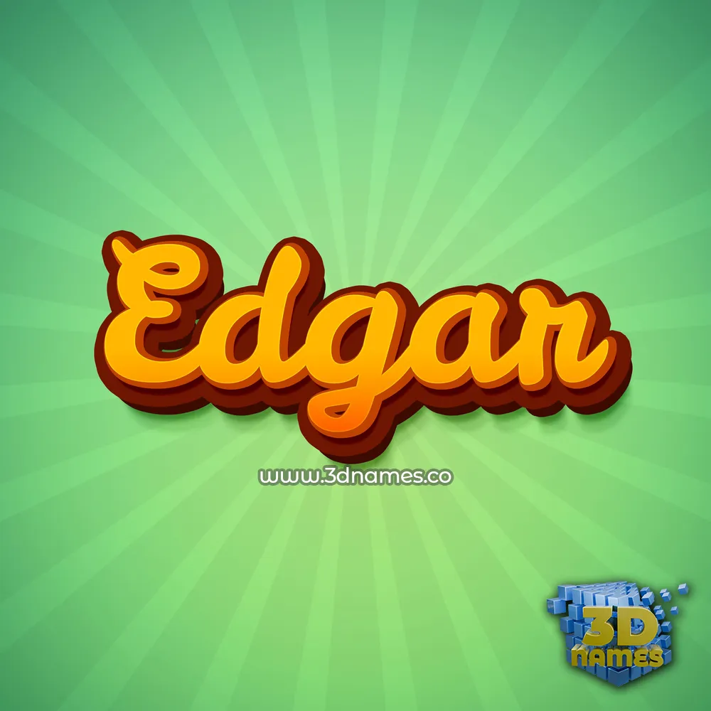 edgar in Green Rays style - 3D name wallpaper