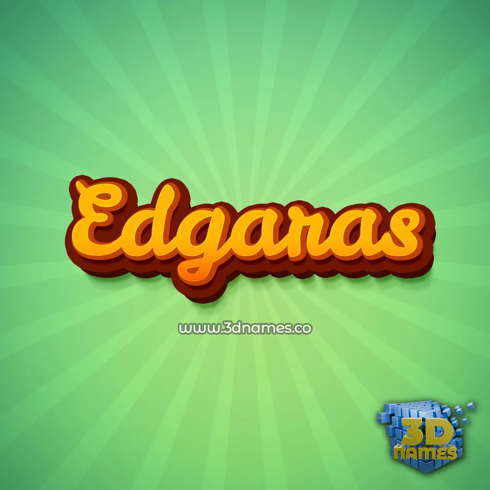 edgaras in Green Rays style - 3D name wallpaper