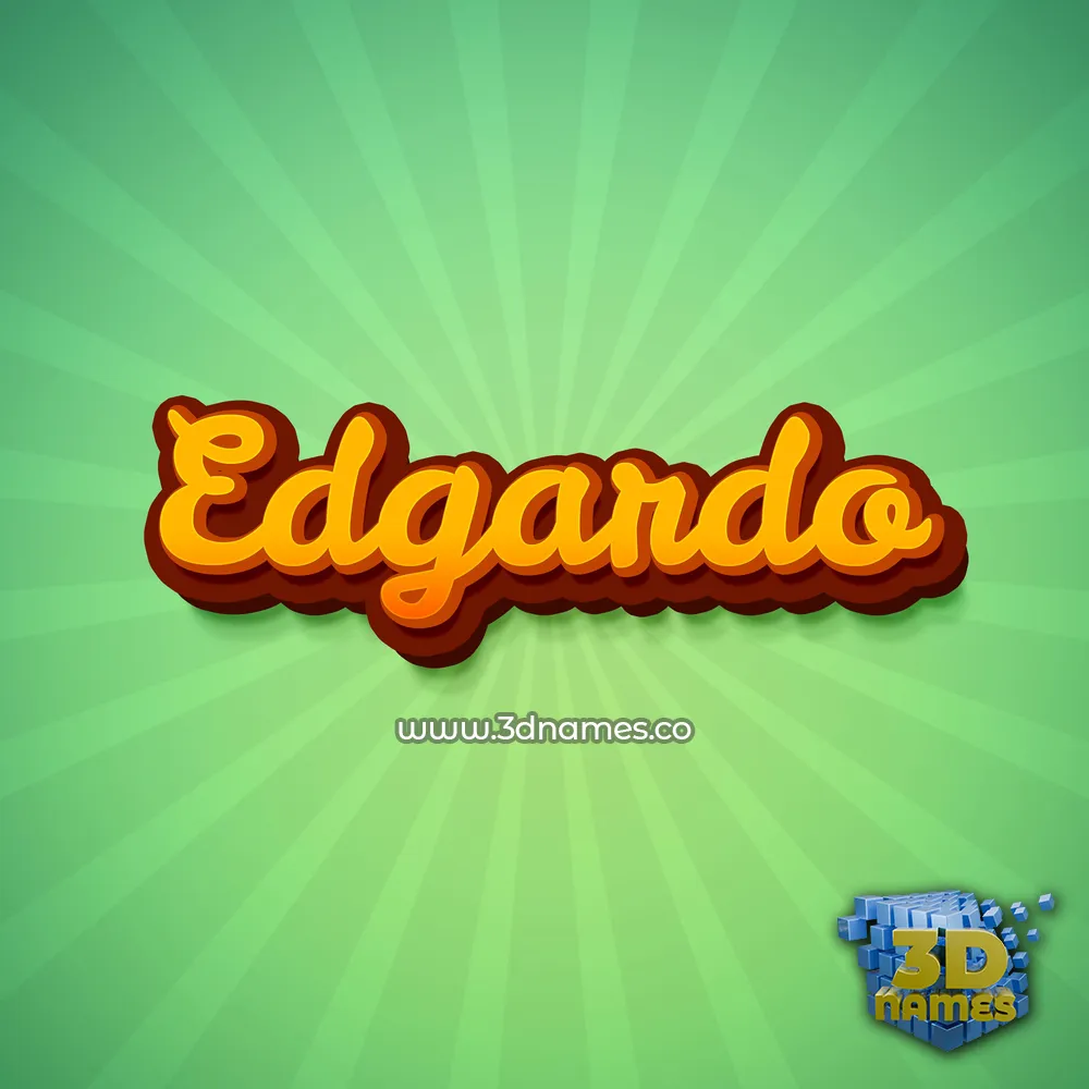 edgardo in Green Rays style - 3D name wallpaper