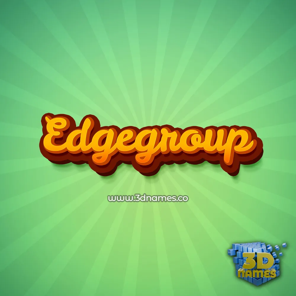 edgegroup in Green Rays style - 3D name wallpaper