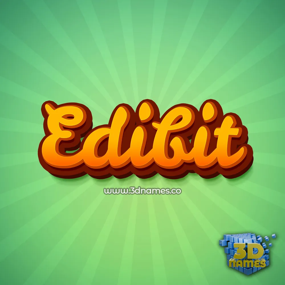 edibit in Green Rays style - 3D name wallpaper