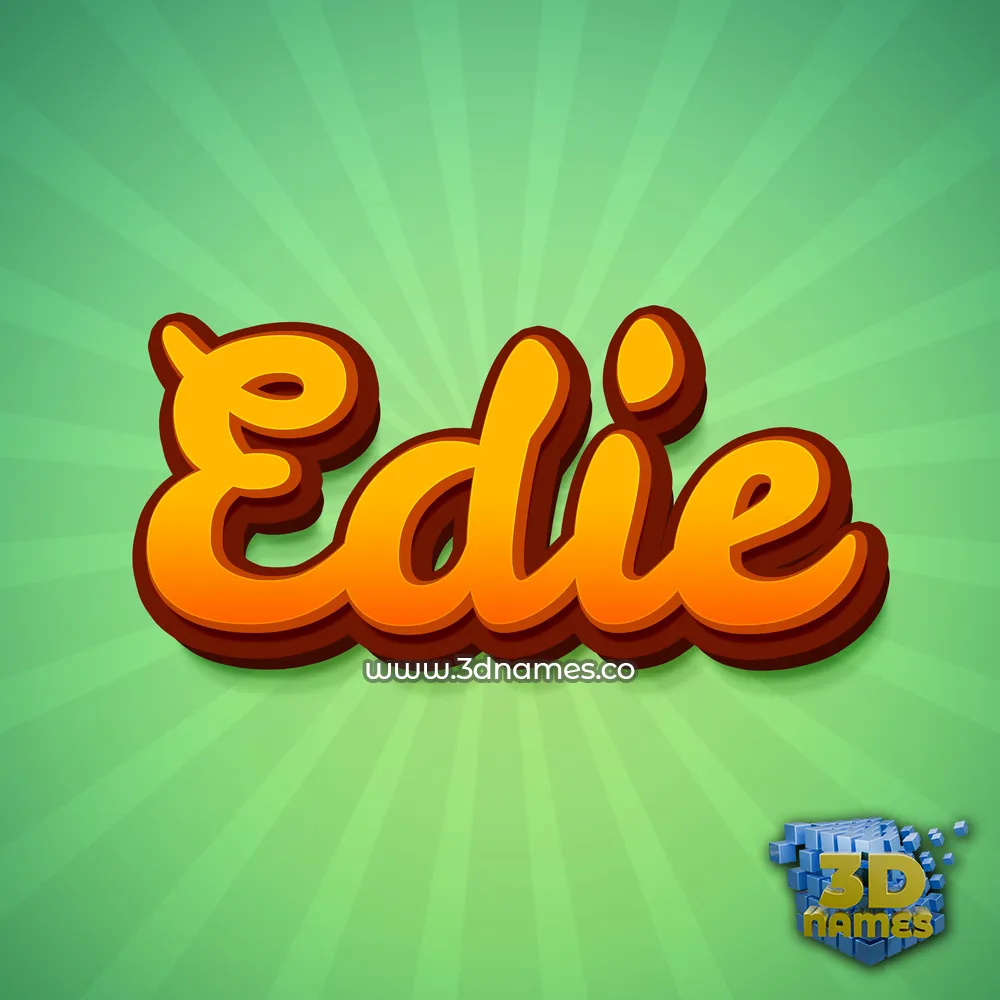 edie in Green Rays style - 3D name wallpaper