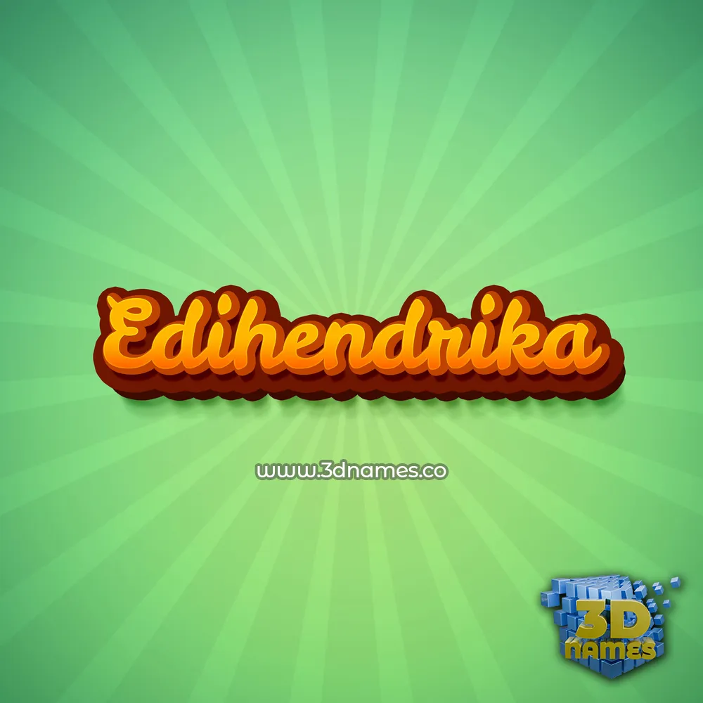 edihendrika in Green Rays style - 3D name wallpaper