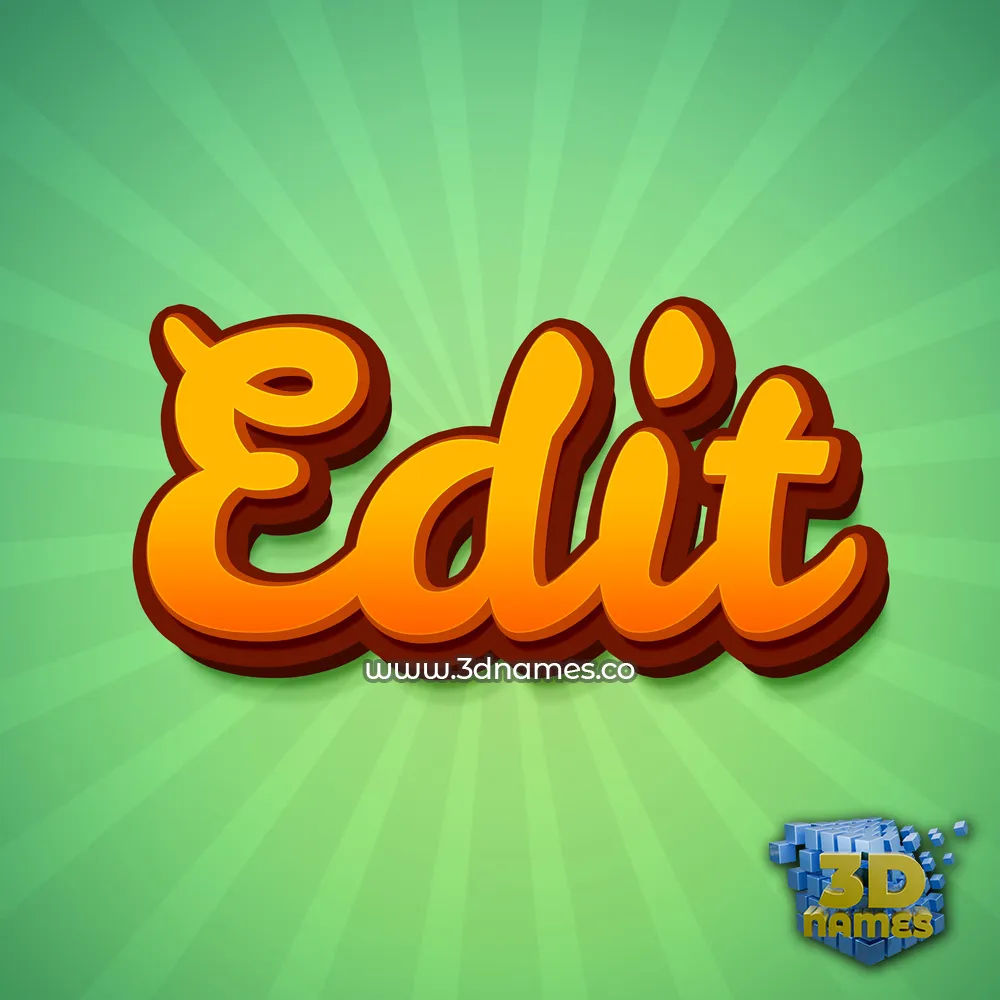 edit in Green Rays style - 3D name wallpaper