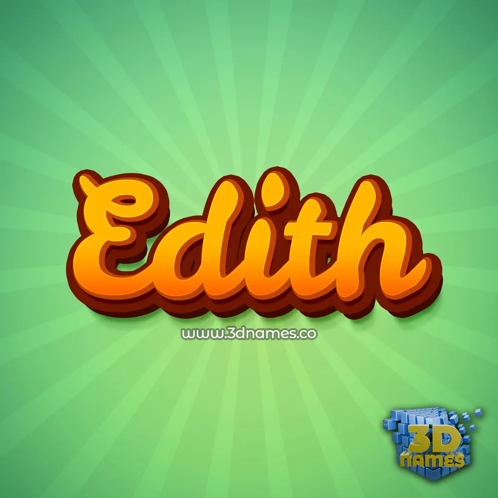 edith in Green Rays style - 3D name wallpaper