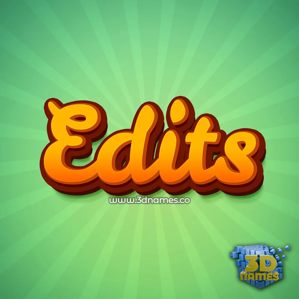 edits in Green Rays style - 3D name wallpaper