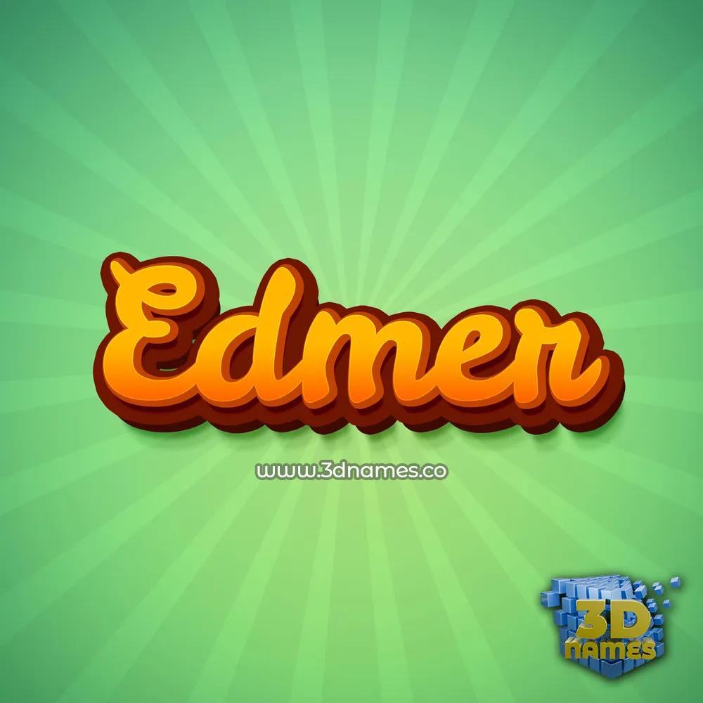 edmer in Green Rays style - 3D name wallpaper