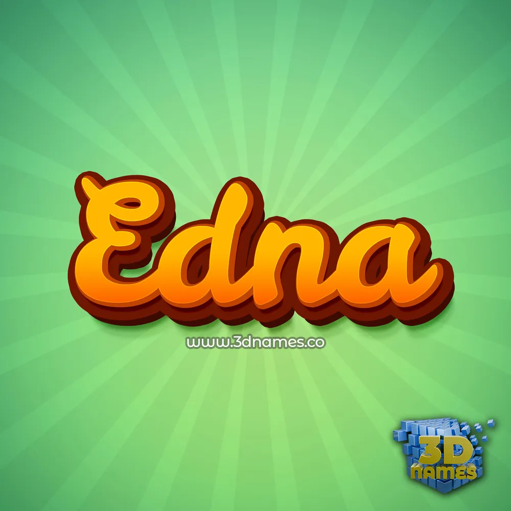edna in Green Rays style - 3D name wallpaper