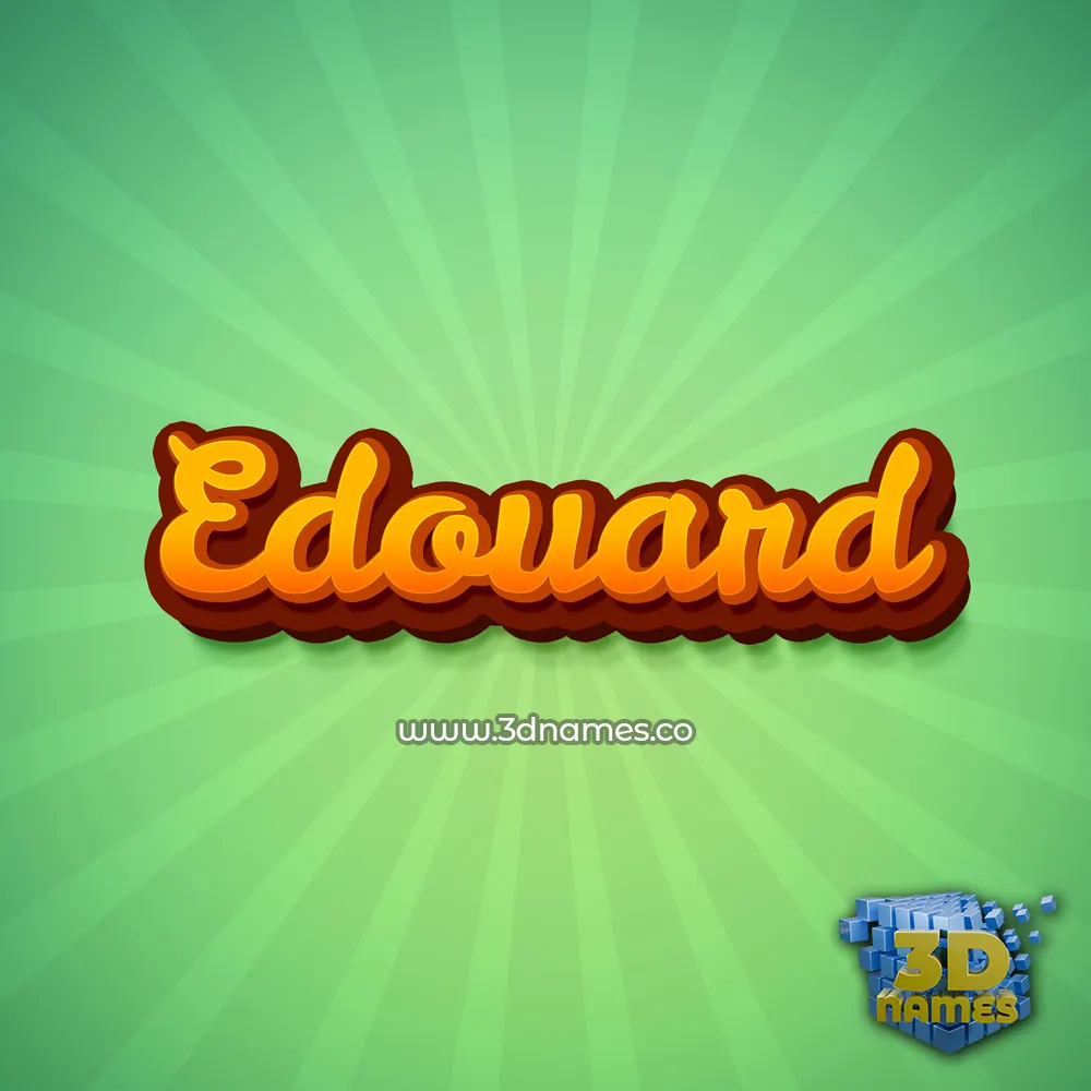 edouard in Green Rays style - 3D name wallpaper
