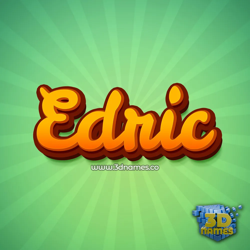 edric in Green Rays style - 3D name wallpaper
