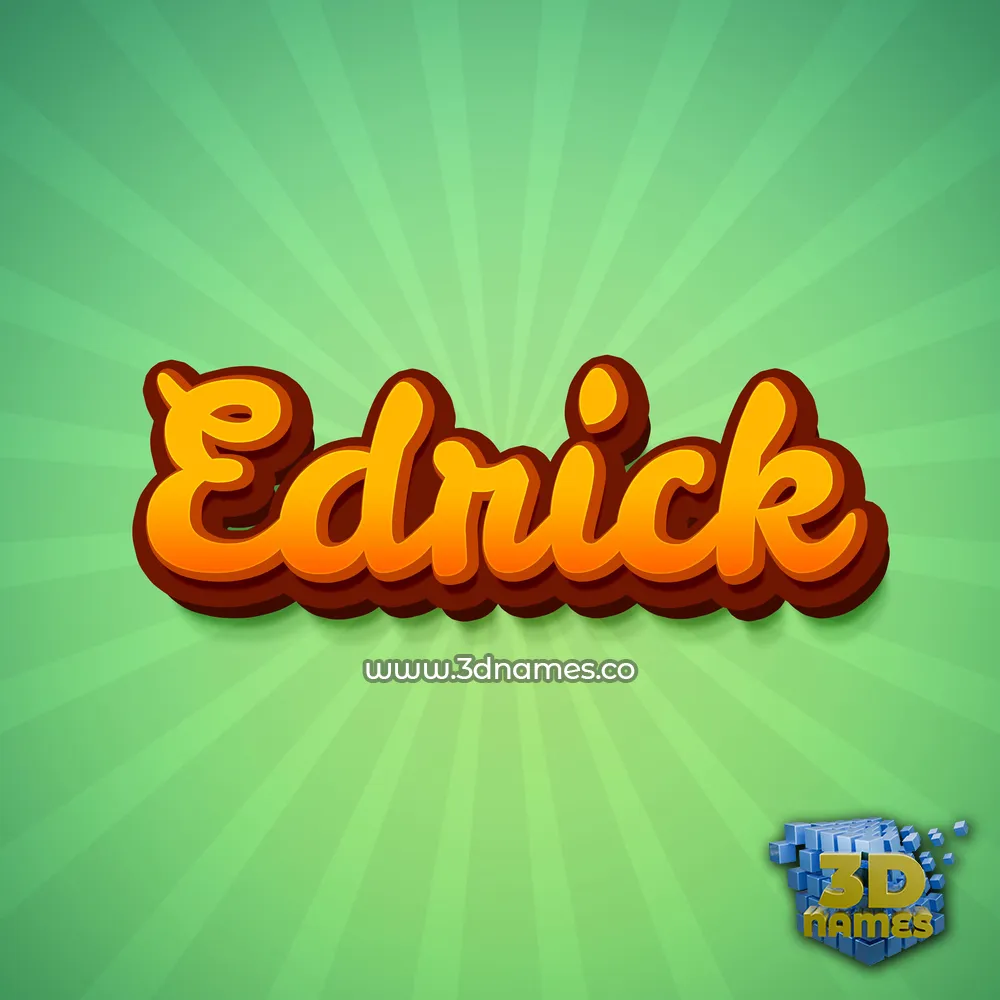 edrick in Green Rays style - 3D name wallpaper
